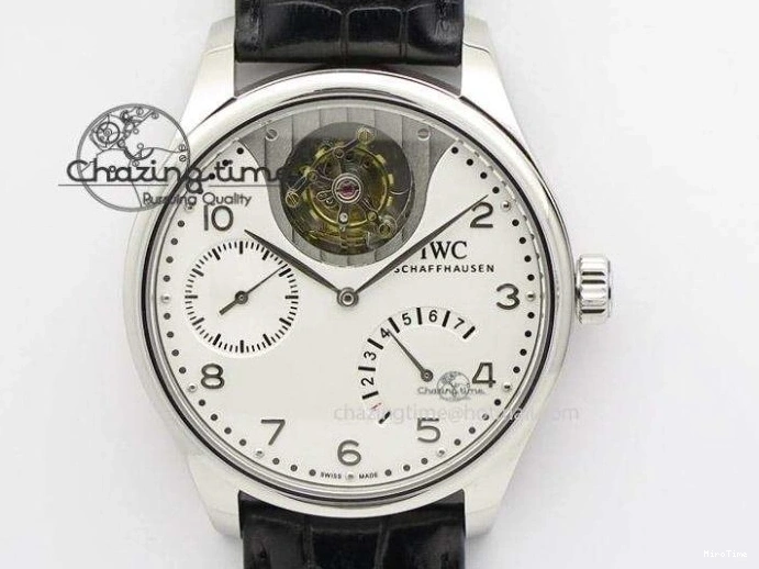 MIROTIME 0418 Portuguese Chrono RG IW371480 ZF 1:1 Best Edition White Dial On Brown Leather Strap A7750 V HighPerformance 7266